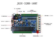 JK3U-32MRT-16MT-5TK-5AD-2DA中达优控FX3U板式PLC工控板带模拟量温度485通信